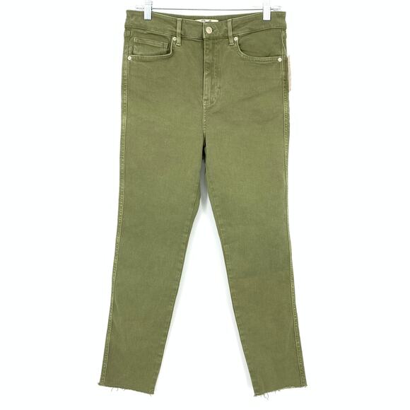 Free People We The Free High Rise Jegging Jeans Womens Sz 31 Army Green NEW - Picture 1 of 8